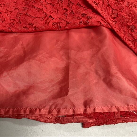 J.CREW Women’s Orange Lace Dress Size 6 Sleeveless Hidden Back Zipper Closure - Picture 8 of 13